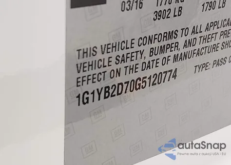 2016 Chevrolet Corvette Stingray z USA, uszkodzony, nr VIN 1G1YB2D70G5120774